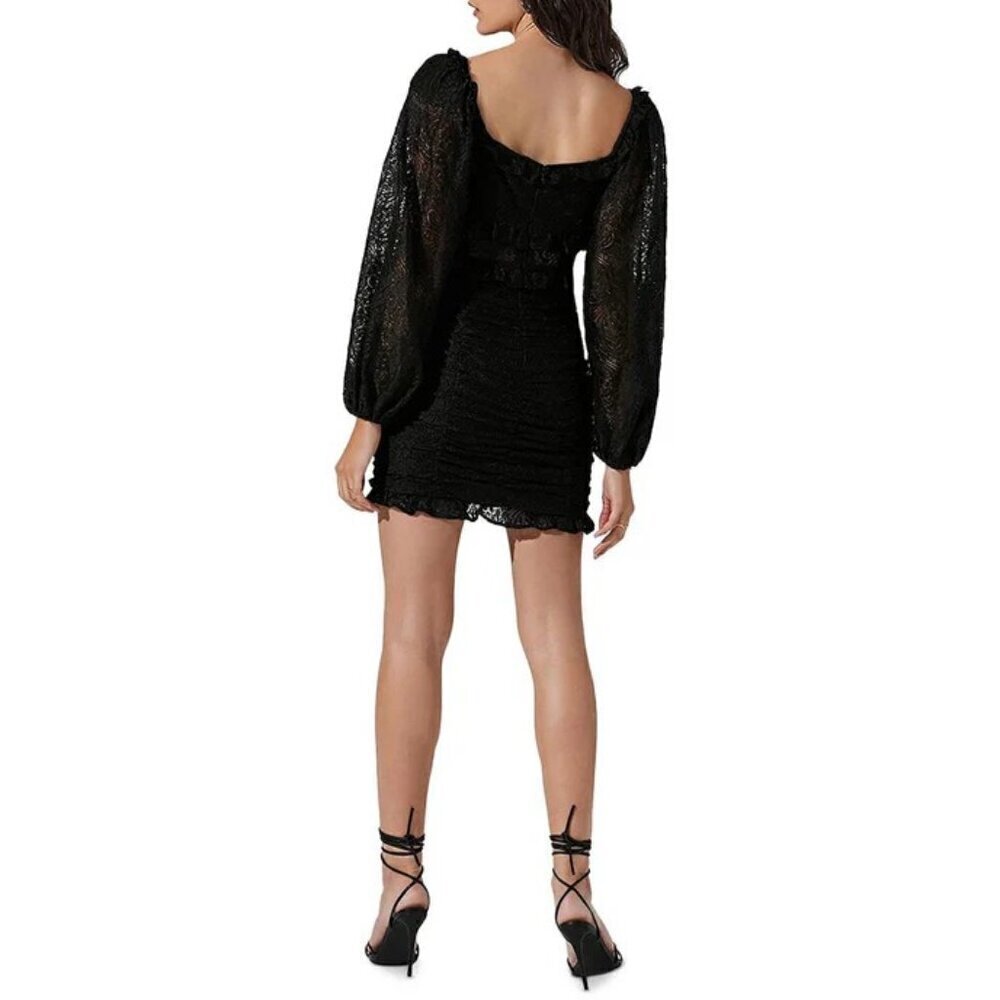 NWT ASTR the Label Womens Lace Mini Cocktail and Party Dress Black Size S - Picture 2 of 7